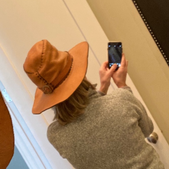 Vintage Leather Cowboy Hat XS - Picture 8 of 9